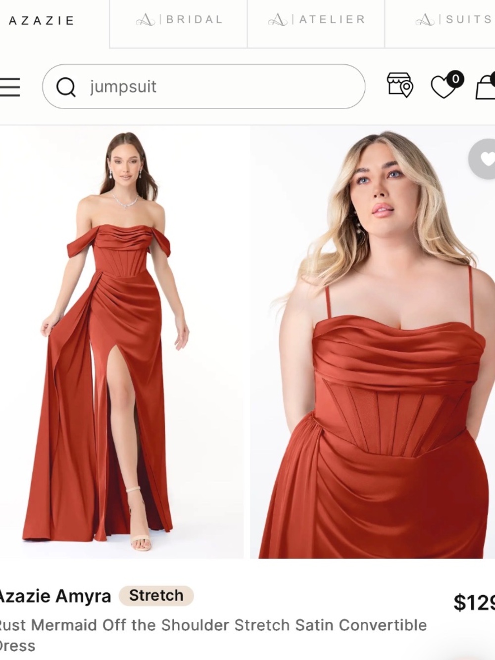 Azazie Terracotta Dress